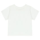 Girls Ivory Logo T-Shirt, 1, hi-res
